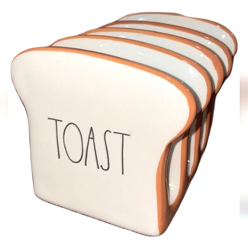 - 🆕️Rae Dunn Artisan Collection #178 Ceramic TOAST Tray (4 Slots)